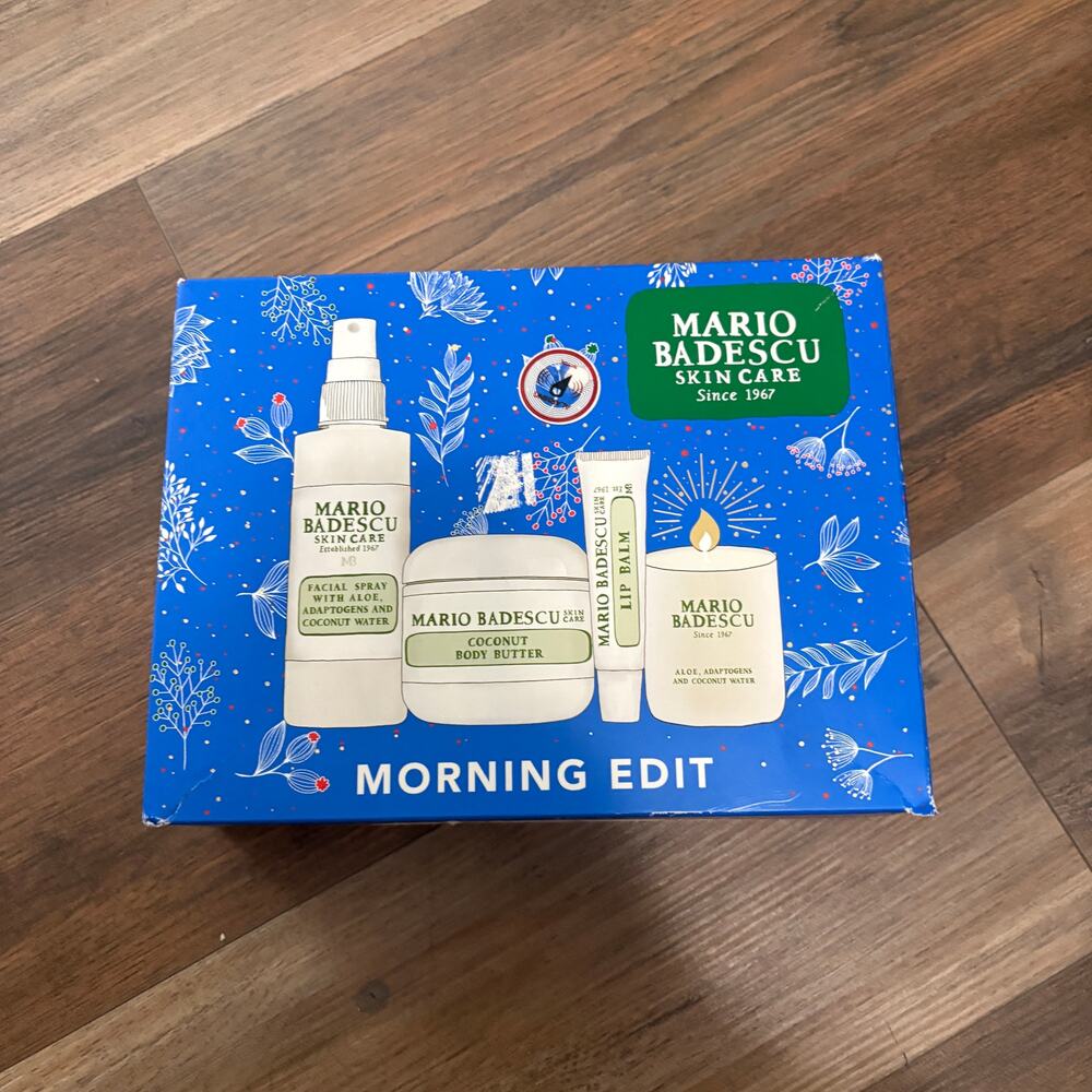 Mario Badescu Morning Edit Facial Spray Coconut Body Butter Lip Balm Skin Care - Picture 1 of 6